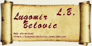 Lugomir Belović vizit kartica